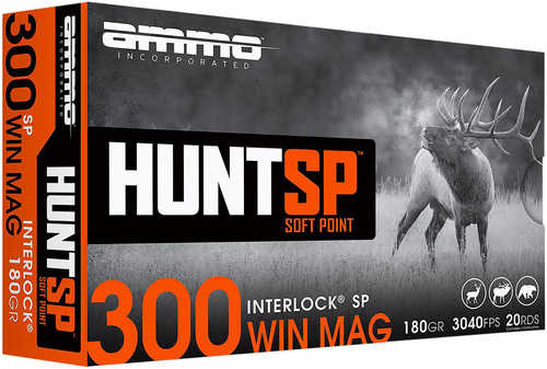 Ammo Inc Hunt 300 Win Mag 180 Grain Soft Point Ammo