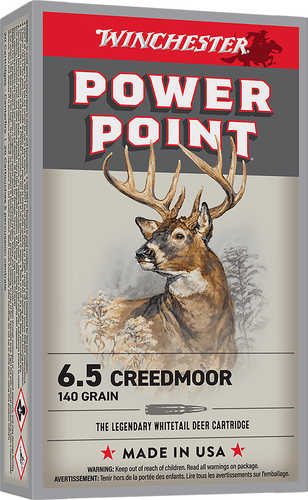 Winchester Power Point 6.5 Creedmoor 140 Grain Ammo 20