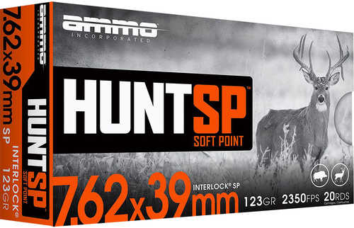 Ammo Inc Hunt 7.62x39mm 123 Gr Soft Point 20 Rounds