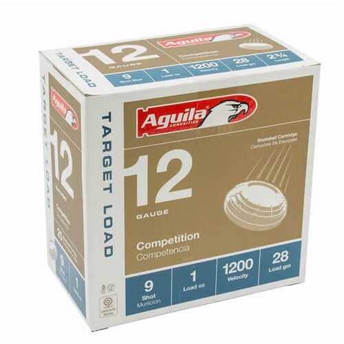 Aguila 12 Gauge 2 3/4 Inch 1 Oz Shot Size 9 25 Rounds Ammo