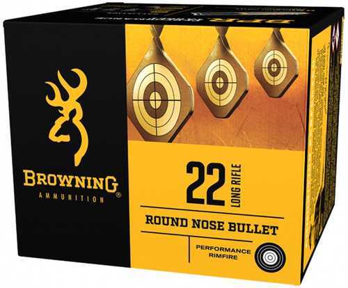 Browning 22 Long Rifle Ammunition - 1000 Rounds of 36 Grain Lead