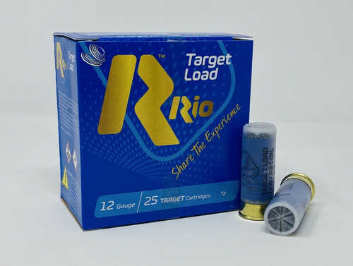 A blue box of Baschieri & Pellagri B&P 12 Gauge 2-3/4 1 oz #9 shotgun cartridges (250 rounds), with two individual shells displayed beside the box.