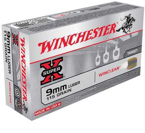 Winchester 9mm Luger 50 Rounds Ammunition – Lead-Free Indoor Shooting