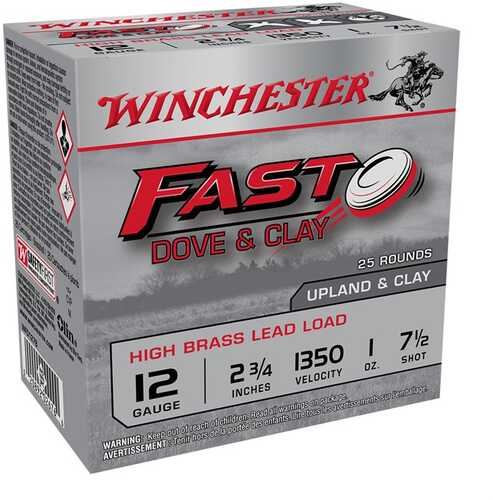 Winchester Fast Dove 12 Gauge 2 3/4 Inch 1 Oz 7.5 Shot