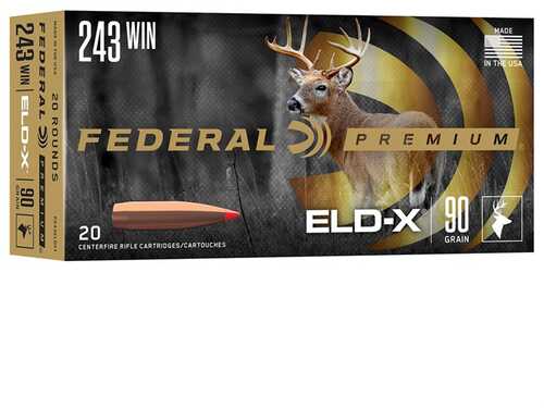 Federal 243 Win 90 Grain ELD X Polymer Tipped 20 Round Box