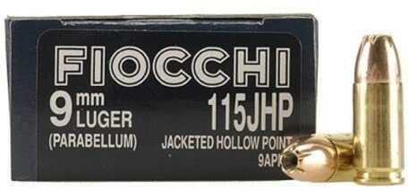 Fiocchi 9mm Luger 115 Grain Jacketed Hollow Point – Reliable Performance and Accuracy
