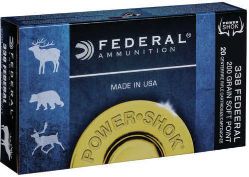 Federal Power Shok 338 Federal 200 Grain Soft Point Ammo