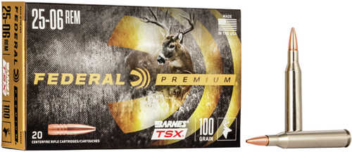 Federal 25-06 Remington 100 Grain TSX Ammunition 20 Rounds