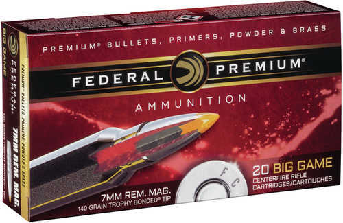 Federal 7mm Rem Mag 140gr Trophy Bonded Tip Ammo 20rd
