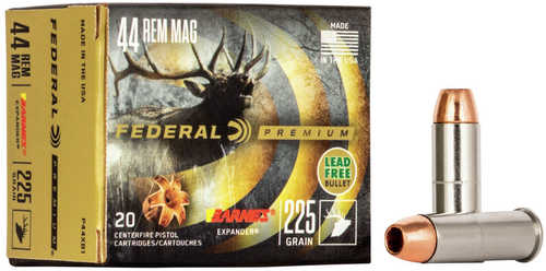 Federal Premium Hunting 44 Rem Mag 225 gr Barnes Expander BRX Ammo – Reliable Performance and Precision