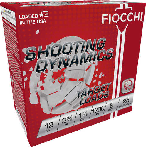 Fiocchi Shooting Dynamics Target 12 Gauge One Eight Oz 8 Shot 25 Rounds