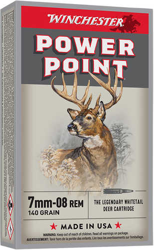 Winchester 7mm-08 140 Grain Soft Point Ammo 20 Rounds