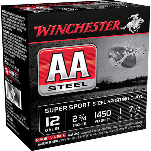 Winchester 12 Gauge AA Steel Shot 1oz Seven Half 25 Rounds
