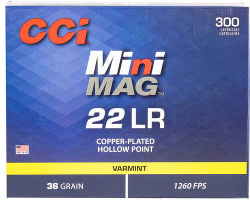 CCI 22 Long Rifle 300 Rounds Ammunition - High Velocity Copper Plated Hollow Point