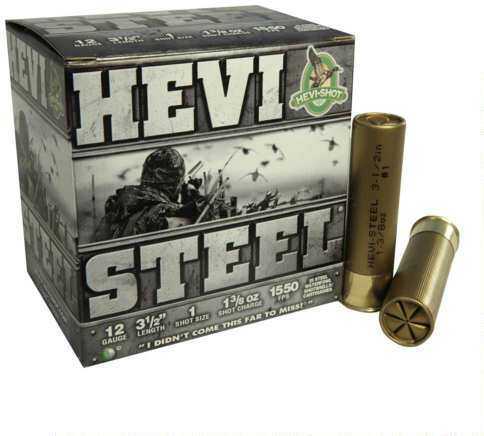HEVI Steel 12 Gauge 25 Rounds Shells 3.5 Inch 1.38 Oz