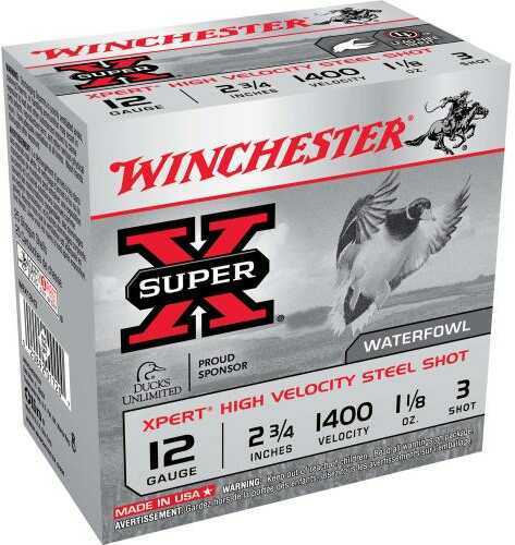Winchester 12 Gauge 25 Rounds Xpert Hi Velocity Steel Size 3