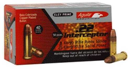 Aguila .22 Long Rifle 50 Rounds Ammunition - High Velocity 40 Grain Plated Round Nose