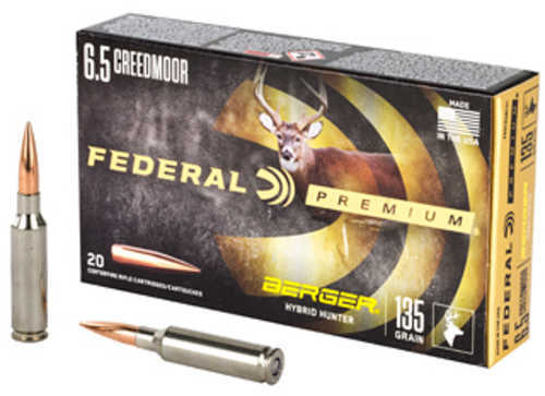 Federal 6.5 Creedmoor 135 Grain Hybrid Hunter 20 Rounds