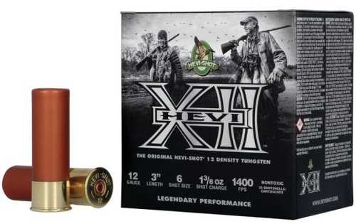 HEVI-Shot HEX-XII 12 Gauge Size Six Shot 1 3/8 Oz 25 Round