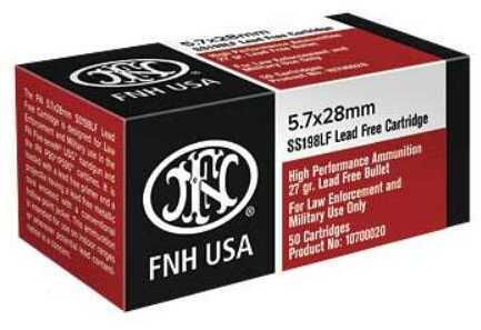 FN America 5.7x28mm 27Gr JHP Self Defense Ammo, 50 Rounds