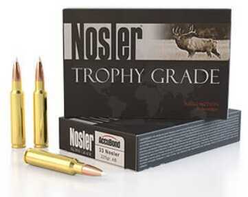 Nosler Trophy 33 Caliber 225 Grain AccuBond Ammo, 20 Rounds