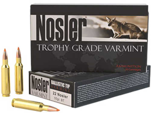 Nosler 22 Nosler 55 Grain Ballistic Tip Ammo 20 Rounds
