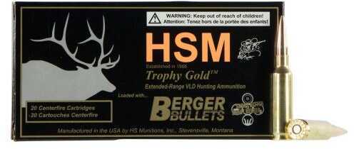 HSM 6.5 Creedmoor 130 Grain Berger VLD Ammunition 20 Rounds