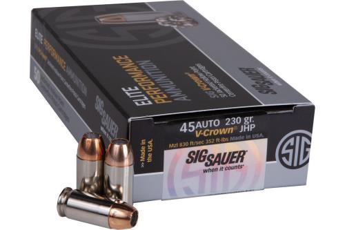 Sig Sauer E45AP250 Elite Performance V-Crown – Precision Jacketed Hollow Point Design