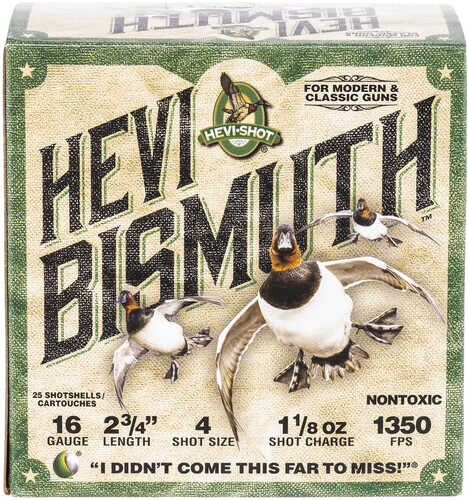 Hevi-Bismuth Waterfowl Shells 16 Gauge 2.75in 1oz 4 Shot