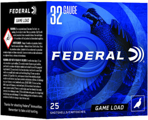 Federal 32 Gauge Game Load One Half Oz 8 Shot 25 Rounds