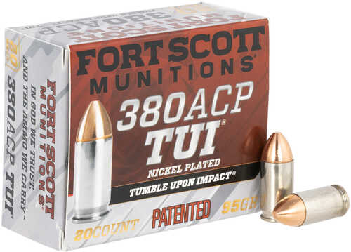 Fort Scott Munitions Tumble Upon Impact 380 ACP 95 Gr – Match Grade Self-Defense Ammo