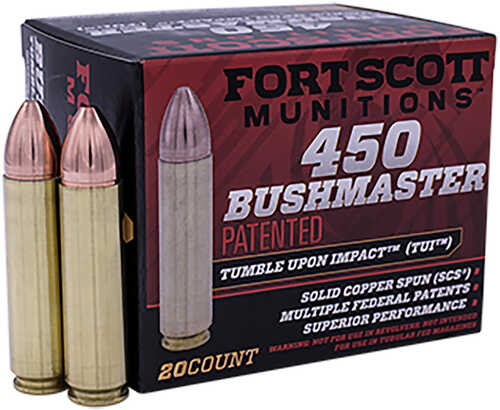 Fort Scott 450 Bushmaster 250Gr TUI Solid Copper Ammo