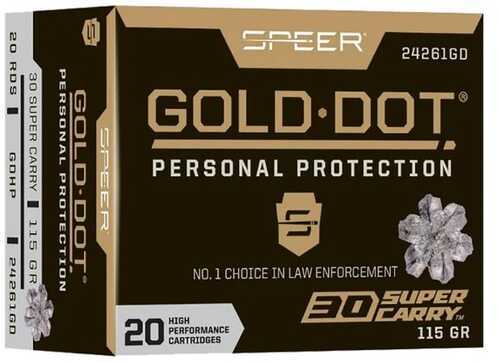 Speer Gold Dot 30 Super Carry 100 Gr Hollow Point – Trusted Self-Defense Performance