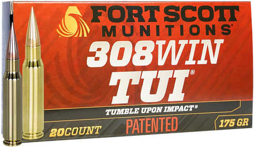 Fort Scott Munitions 308 TUI 175 Grain Solid Copper Spun