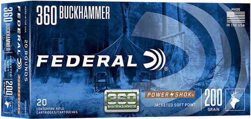 Federal 360 Buckhammer 200 Grain Jacketed Soft Point Rounds