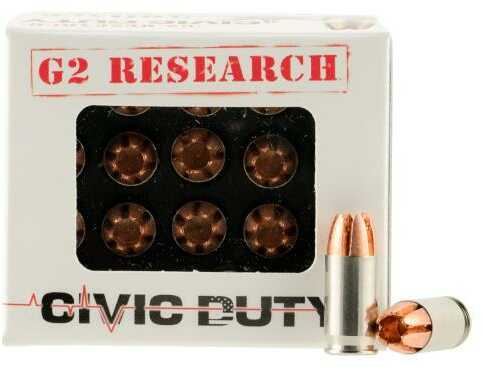 G2 Research Civic Duty 380 ACP – Premium 64 Grain Copper Expansion Ammo