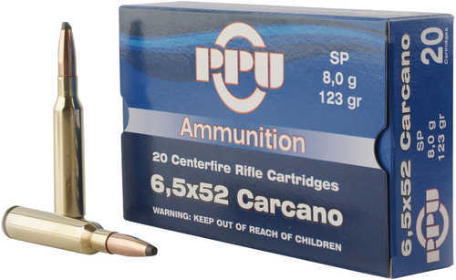 Prvi Partizan 6.5x52mm Carcano 123 Grain Soft Point 20 Rounds