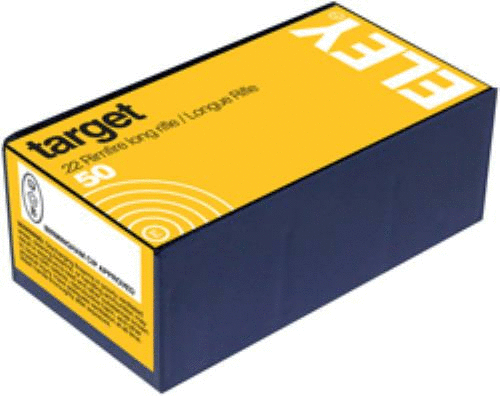 Eley 22 Long Rifle Ammunition - 50 Rounds of 40 Grain Lead for Target Shooting