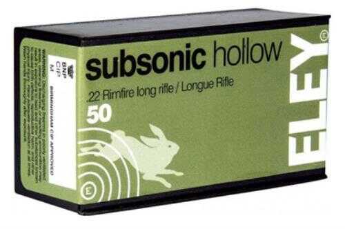 Eley 22 Long Rifle Ammunition - 50 Rounds of 38 Grain Hollow Point for Superior Performance