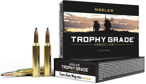 Nosler 7mm Remington Magnum 160 Grain Partition Ammo
