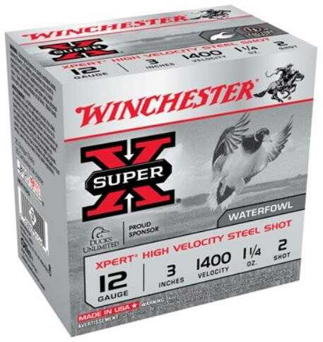 Winchester 12 Gauge 25 Rounds 3 Inch Steel Shot Size 2