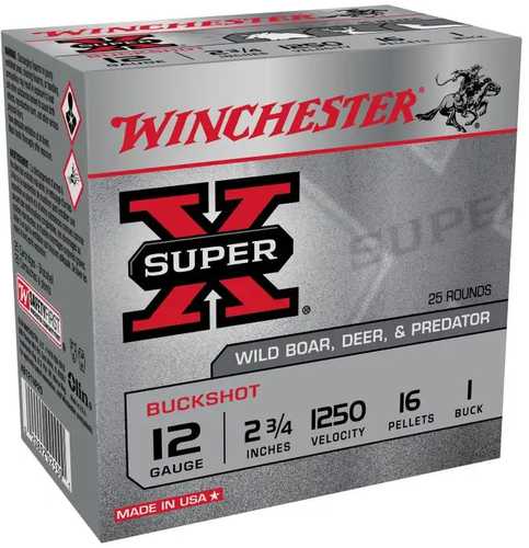 Winchester SuperX 12 Gauge Buckshot 2.75 Inch 16 Pellets